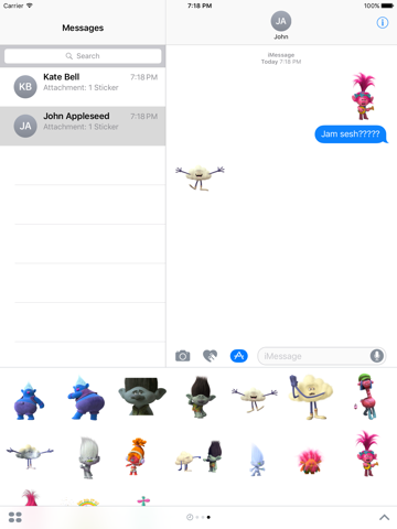 DreamWorks Trolls 3D Animated Stickers - náhled