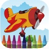 Sky plane rolling coloring book games for kids