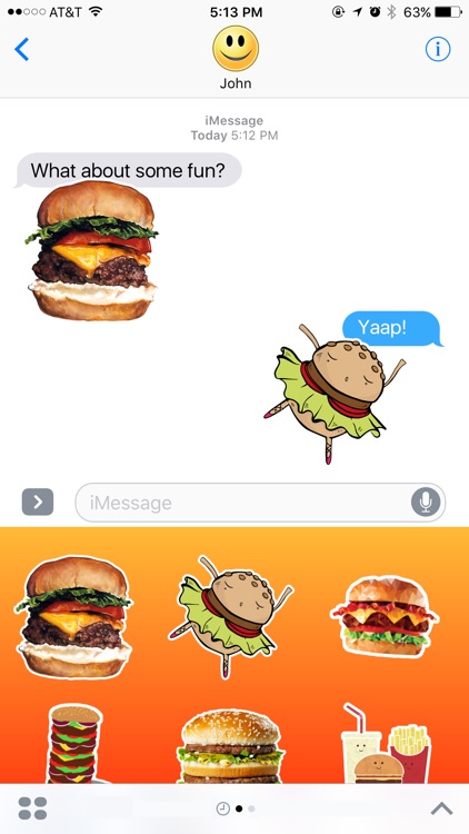 Burgers and Fast Food Stickers