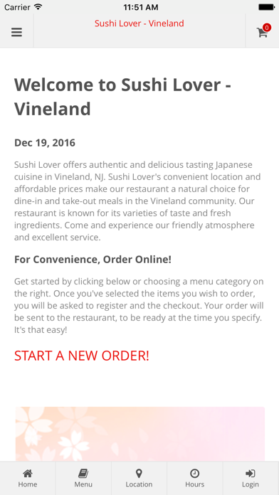 How to cancel & delete Sushi Lover - Vineland from iphone & ipad 1