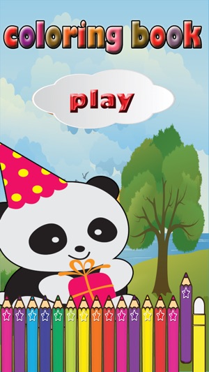 Panda Cute Coloring Games for kids First