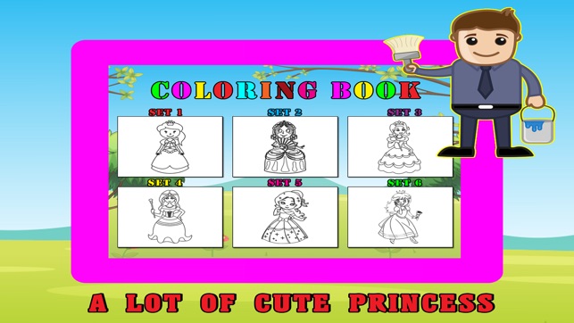 Princess Kids Coloring Book For Girl