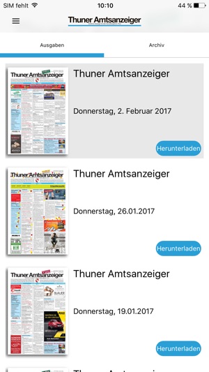 Thuner Amtsanzeiger Mobile(圖1)-速報App