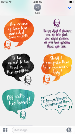 William Shakespeare's Quotes for iMessage Stickers(圖1)-速報App