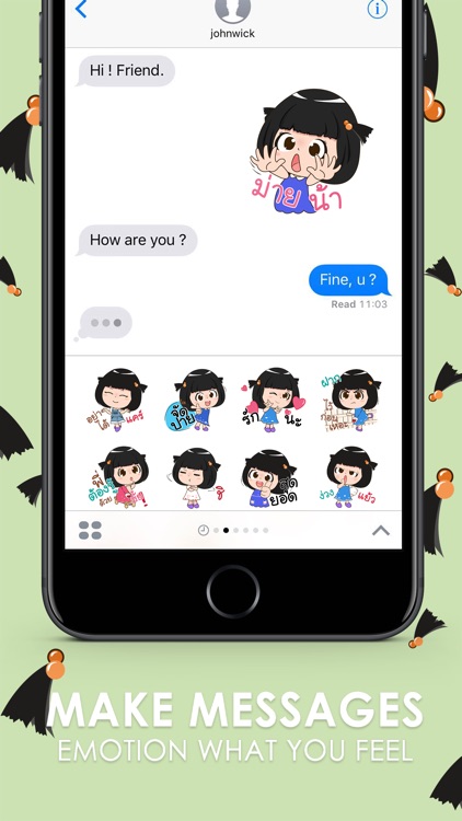 Kanomchan Narak Stickers Emoji Keyboard By ChatSti