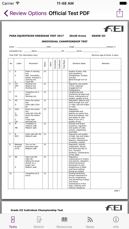 FEI EquiTests 4 - Para-Equestrian Dressage Tests screenshot-4