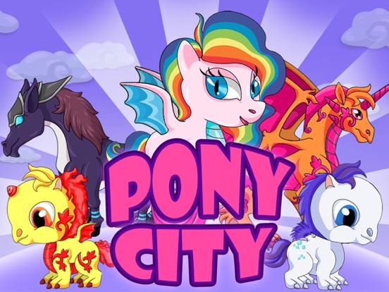 Pony City - Girls pet unicorn evolution games на iPad