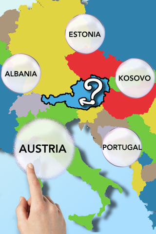 EUROPE Bubbles: Countries and Capital Cities Quiz - náhled