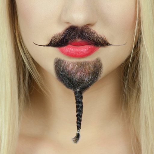Beard and Mustache Grow Face Sticker.s Photo Booth icon