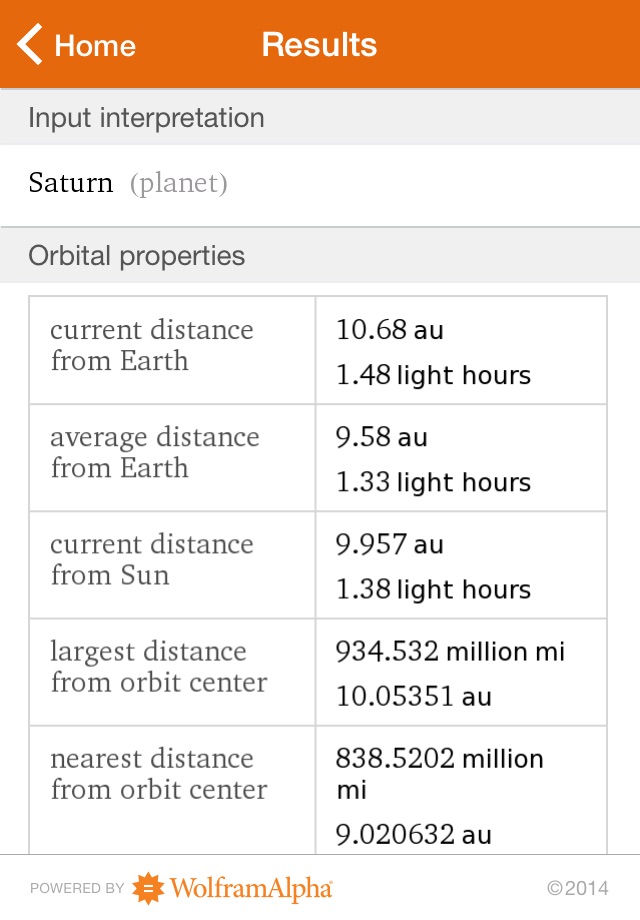 Wolfram Planets Reference App screenshot 2