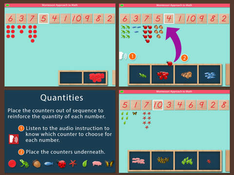 Preschool Counting - Montessori Cards And Counters - náhled