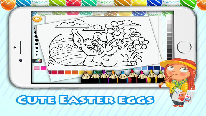 Easter bunny coloring book  childhood games