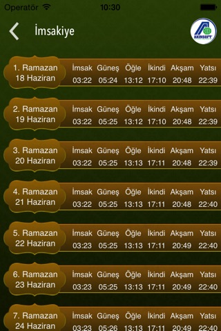 AKINSOFT İmsakiye screenshot 2