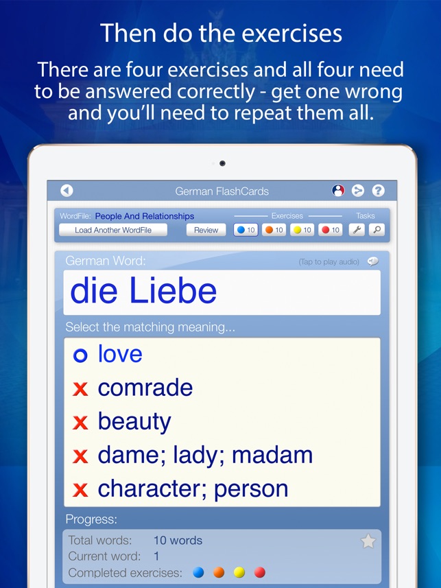 Learn German FlashCards for iPad(圖4)-速報App