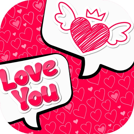 Love Stickers & Emoji - Text and Doodle Icon
