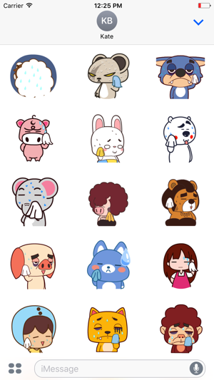 Animated Wiping Cartoon Stickers For iMessage(圖1)-速報App