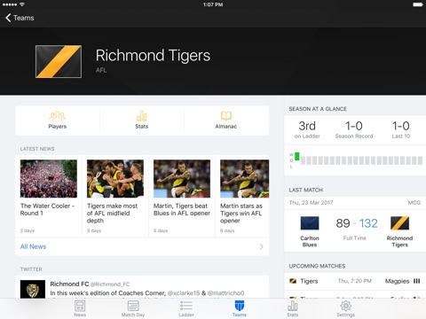 Footy Live for iPad: AFL stats screenshot 3