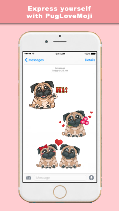 PugLoveMoji - Stickers & Keyboard For Pugs Screenshot 4