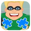 Page Superhero Green Jigsaw Puzzles Game