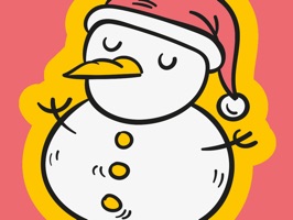 Santa and his friends are waiting for you in this set New Year stickers