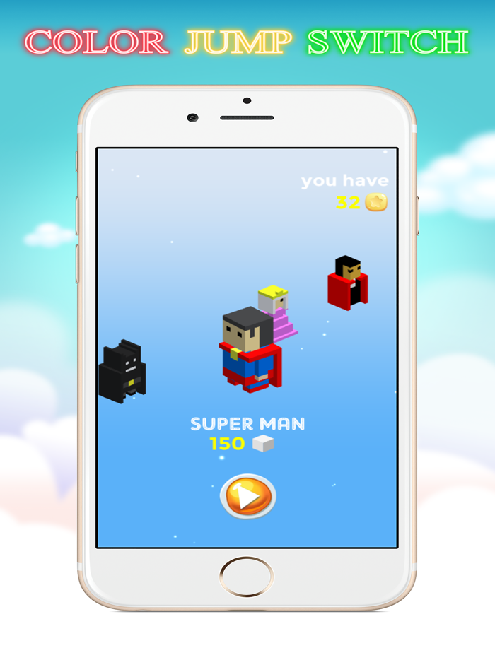 色のジャンプスイッチスワップBlockyロードローリングスカイ