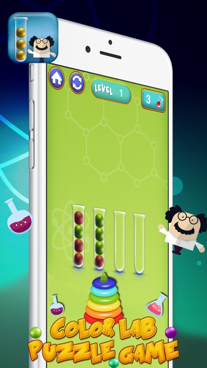 Color Lab Puzzle Game: Bubble Tower of Hanoi