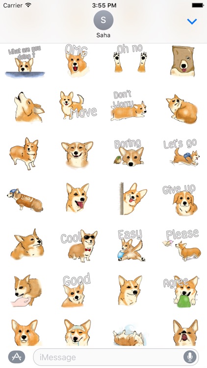 Corgi Dog Stickers for iMessage