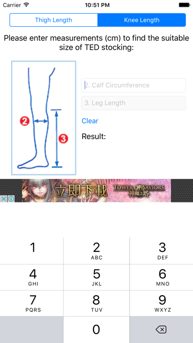 Ted Measurement Chart For