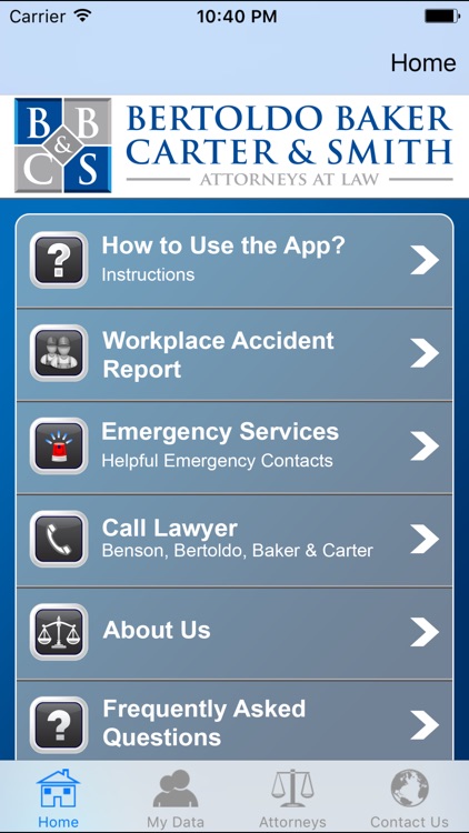 Accident App by Bertoldo, Baker, Carter & Smith