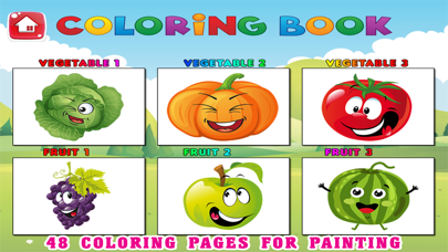 How to cancel & delete Kids Coloring Pages Tracing - Fruit Vegetable Game from iphone & ipad 2