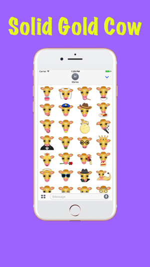 Solid Gold Cow Emoji Stickers(圖1)-速報App