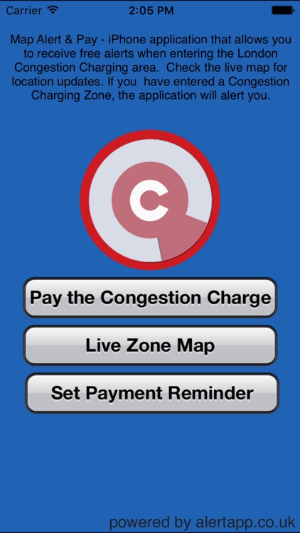 London Congestion Charge - Map Alert & Pay