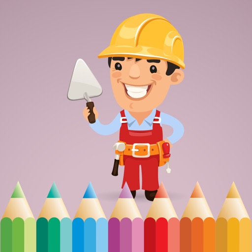 Coloring Book of Occupations & Jobs for Kids Icon