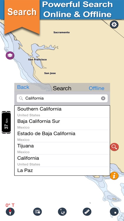 California offline nautical charts for fishing