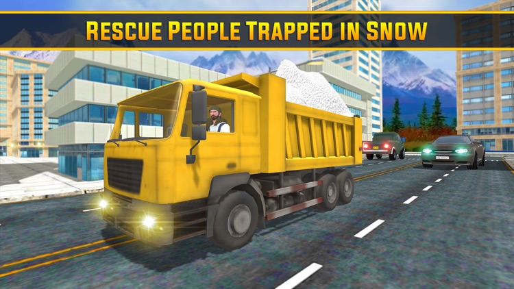 Heavy Snow Plow Truck Excavator Drive-r Simulator screenshot-3