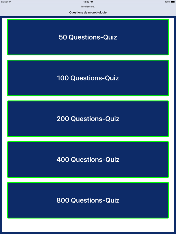 Questions de microbiologie