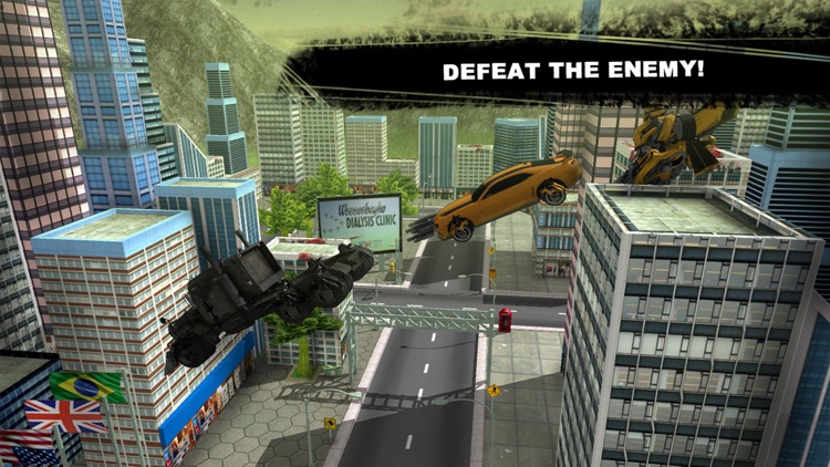 Futuristic Robot Car Fighting