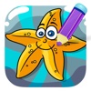 Starfish Coloring Book Game For Kids Edition