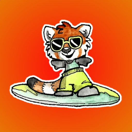 Cheerful Red Panda Stickers icon