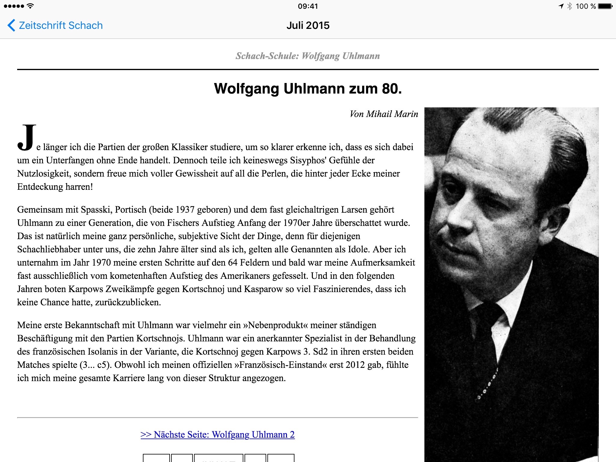 Zeitschrift Schach screenshot 2