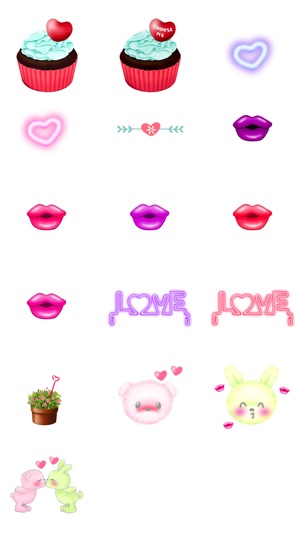 Love and Valentine Hearts Stickers for Messages(圖3)-速報App