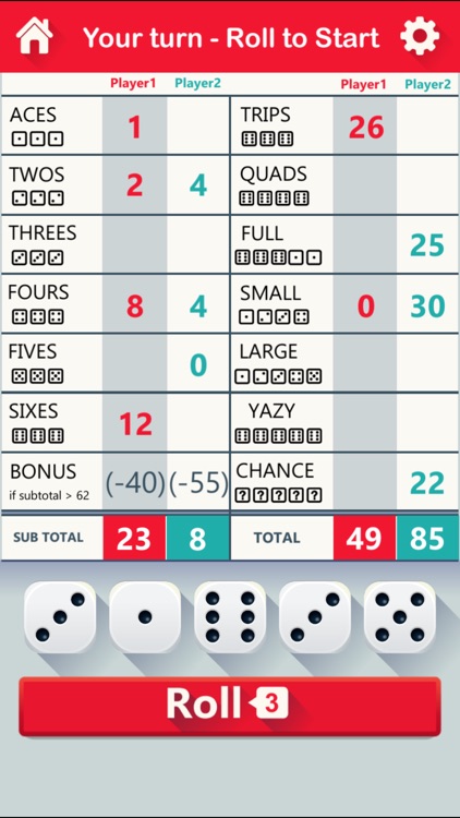 Yazy the best yatzy dice game