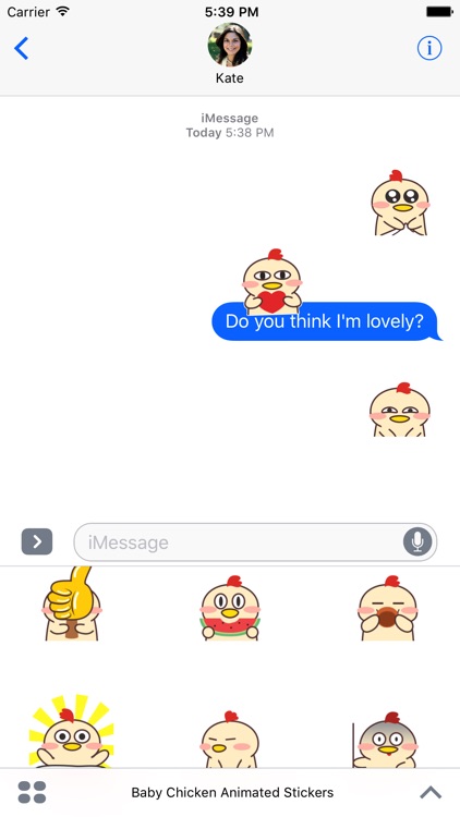 Baby Chicken Animated Emoji Stickers
