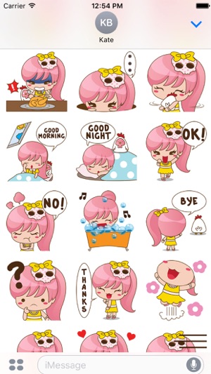 Nana the teenage girl for iMessage Sticker(圖2)-速報App