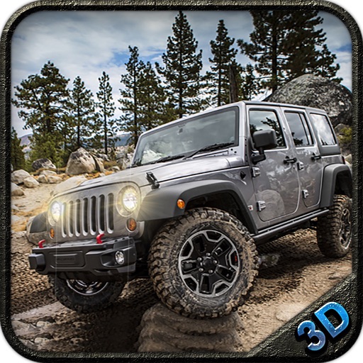 Off road 4x4 jeep: Mountain hill drive