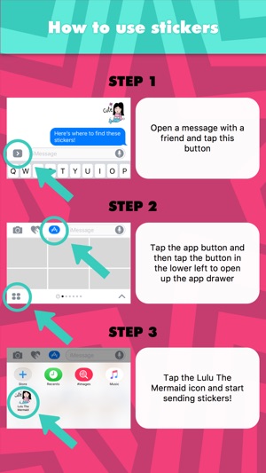 Lulu The Mermaid stickers for iMessage(圖2)-速報App