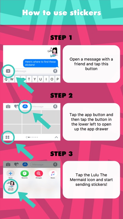 Lulu The Mermaid stickers for iMessage