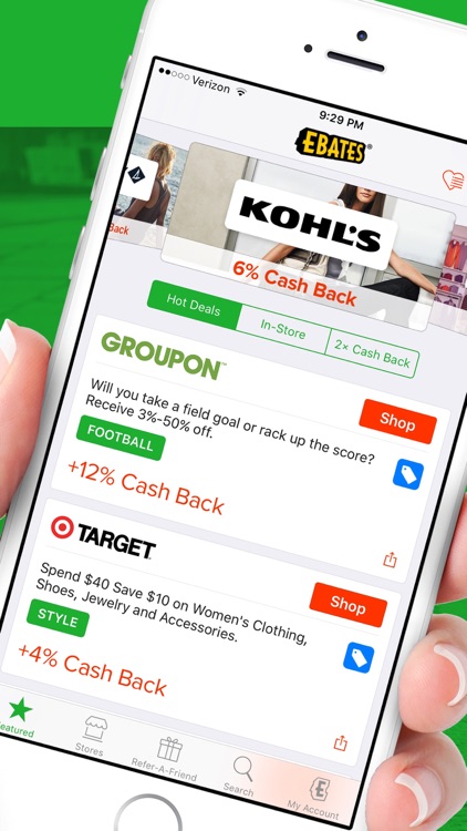 Ebates: Shop & Save with Cash Back Deals & Coupons screenshot-0
