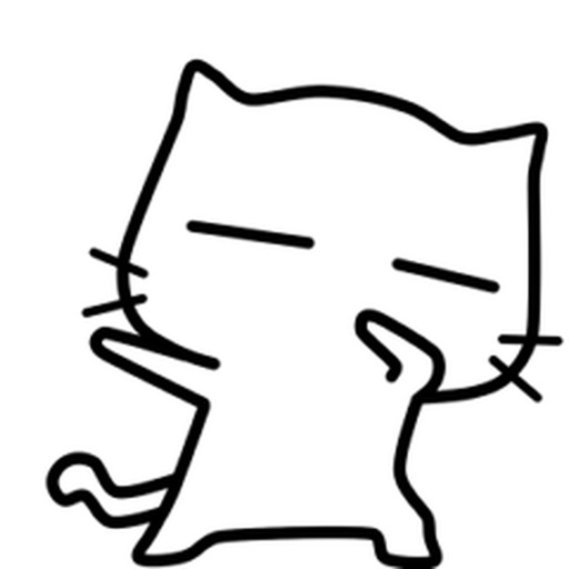 Animated DAB White Cat Sticker icon