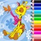 Giraffe Coloring Page Game For Juniors Version